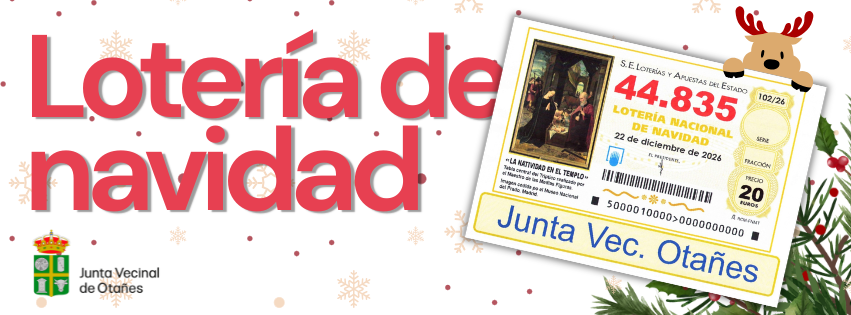 Banner Lotería de navidad Otañes Lotería de navidad Otañes 2026